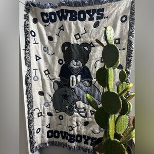 Cowboys Kids Blanket - Blue and Gray